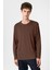 Kahve Relaxed Fit Basic Erkek T-Shirt 3