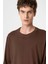 Kahve Relaxed Fit Basic Erkek T-Shirt 4