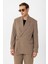 Vizon Kuşaklı Relax Fit Erkek Blazer Ceket 2