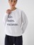 Kadın Beyaz Oversize Pamuklu Sweatshirt 1