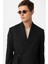 Siyah Kuşaklı Relax Fit Erkek Blazer Ceket 4