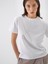 Kadın Beyaz Regular Fit Pamuklu Basic Tişört 1