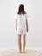 Kadın Beyaz Oversize Pamuklu Sweatshirt 4