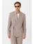 Bej Kuşaklı Relax Fit Erkek Blazer Ceket 1