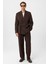 Kahve Kuşaklı Relax Fit Erkek Blazer Ceket 4