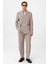 Bej Kuşaklı Relax Fit Erkek Blazer Ceket 3