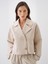 Kadın Naturel Oversize Keten Ceket 1