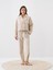 Kadın Naturel Oversize Keten Ceket 2