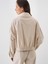 Kadın Naturel Oversize Keten Ceket 4
