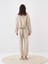 Kadın Naturel Oversize Keten Ceket 5
