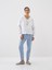 Beyaz Oversize Pamuklu Sweatmont 2