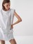 Kadın Beyaz Oversize Pamuklu Bluz 4