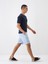 Erkek Lacivert Slim Fit Pamuklu Basic Tişört 3