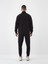 Siyah Regular Fit Pamuklu Sweat Pantolon 5