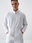 Beyaz Regular Fit Pamuklu Sweatmont 1