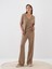 Kadın Camel Oversize Pamuklu Bluz 2