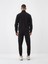 Siyah Regular Fit Pamuklu Sweatmont 4