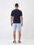 Erkek Lacivert Slim Fit Pamuklu Basic Tişört 5