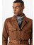 Koyu Kahve Erkek Slim Fit Kemerli Süet Mont 4