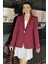 Kadın Düğme Detaylı Kruvaze Yaka Blazer Ceket P-00015646 1