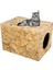 Kedi Evi Dış Ortam Uygun Ahşap Kedi Evi Osb 40x30x30 cm 3
