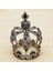 Gümüş Rengi Castle Metal Crown- Cake Crown Topper King Retro Siyah Headdress Barok Taç Süsleri (Yurt Dışından) 4