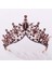 Siyah Barok Vintage Mor Kristal Boncuk Gelin Tiaras Taç Gelin Saç Bandı Siyah Rhinestone Pageant Diadem Düğün Saç Aksesuarları (Yurt Dışından) 2