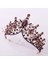 Siyah Barok Vintage Mor Kristal Boncuk Gelin Tiaras Taç Gelin Saç Bandı Siyah Rhinestone Pageant Diadem Düğün Saç Aksesuarları (Yurt Dışından) 3