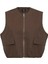 Kahve Oversize Kadın Yelek 5