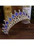Taç Stili Kraliçe Tacı Rhinestone Düğün Kafa Gelin Saç Takı Kraliyet Mavi Kristal Kadınlar Diadem Büyük Quinceanera Tiaras ve Gelinler Için Taçlar (Yurt Dışından) 4