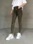 JEAN-08131 Haki Yıkama Kumaş Yüksek Bel Likralı Skinny Jean 1