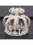 Gümüş Rengi Düğün Tacı Gümüş Renk Barok Rhinestone Kristal Inci Yuvarlak Taç Gelin Headdress Prenses Doğum Günü Taç Tiara Takı (Yurt Dışından) 1