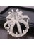 Gümüş Rengi Düğün Tacı Gümüş Renk Barok Rhinestone Kristal Inci Yuvarlak Taç Gelin Headdress Prenses Doğum Günü Taç Tiara Takı (Yurt Dışından) 5