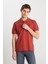 %100 Pamuk Regular Fit Normal Kesim Kiremit Rengi Polo Yaka Tişört 1