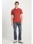 %100 Pamuk Regular Fit Normal Kesim Kiremit Rengi Polo Yaka Tişört 3