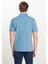 %100 Pamuk Regular Fit Normal Kesim Mavi Polo Yaka Tişört 5