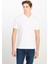 %100 Pamuk Regular Fit Normal Kesim Kırık Beyaz Polo Yaka Tişört 1