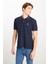 Pamuk Regular Fit Normal Kesim Lacivert Polo Yaka Tişört 2
