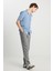 %100 Keten Regular Fit Normal Kesim Normal Bel Düz Paça Koyu Gri Pantolon 2