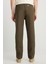 Keten Chino Pantolon Haki Erkek Pantolon 4