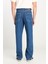 %100 Pamuk Asher Loose Fit Geniş Kesim Geniş Paça Mavi Jean Denim Pantolon 4