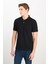 %100 Pamuk Regular Fit Normal Kesim Siyah Polo Yaka Tişört 2