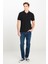 %100 Pamuk Regular Fit Normal Kesim Siyah Polo Yaka Tişört 3