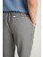 %100 Keten Regular Fit Normal Kesim Normal Bel Düz Paça Koyu Gri Pantolon 5