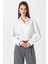 Beyaz Kadın Basic Poplin Gömlek 3