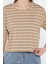 Bisiklet Yaka Çizgili Kadın Tişört 4