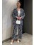 Kadın Desenli Kimono Pantolon Ikili Takım 1