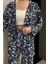 Kadın Desenli Kimono Pantolon Ikili Takım 4