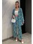 Kadın Desenli Kimono Pantolon Ikili Takım 2