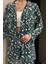 Kadın Desenli Kimono Pantolon Ikili Takım 4